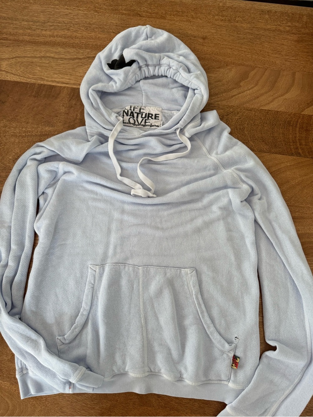 freecity Light Blue Crewneck Hoodie Sweater